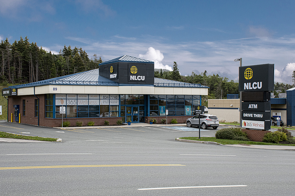 Newfoundland and Labrador Credit Union building Downtown Conception Bay South