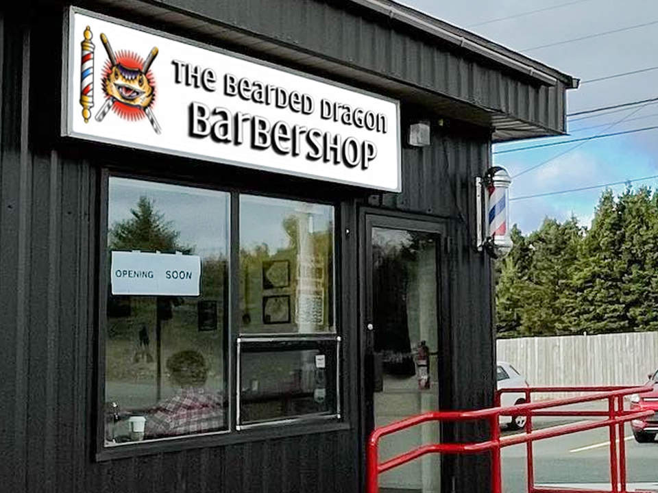 The Bearded Dragon Barber Shop storefront