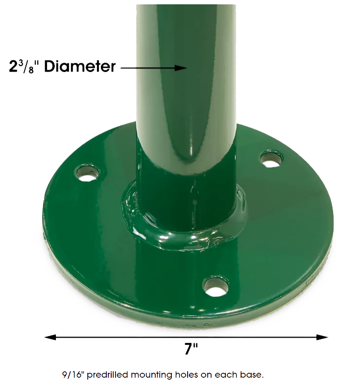 bike rack base dimensions